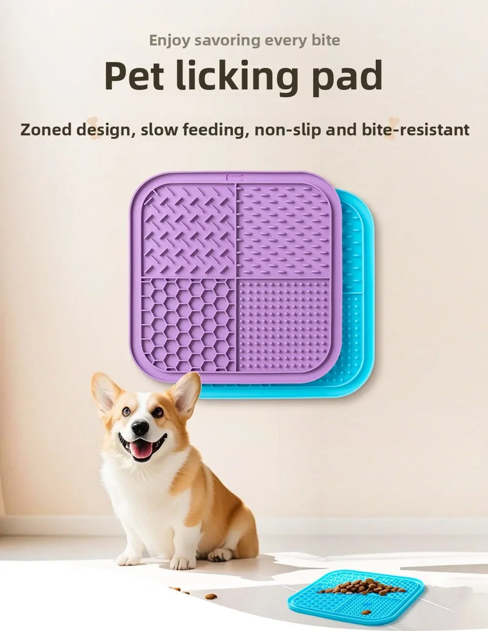 Tapis de Léchage Chien avec Ventouses – Tapis Anti-Stress & Occupation