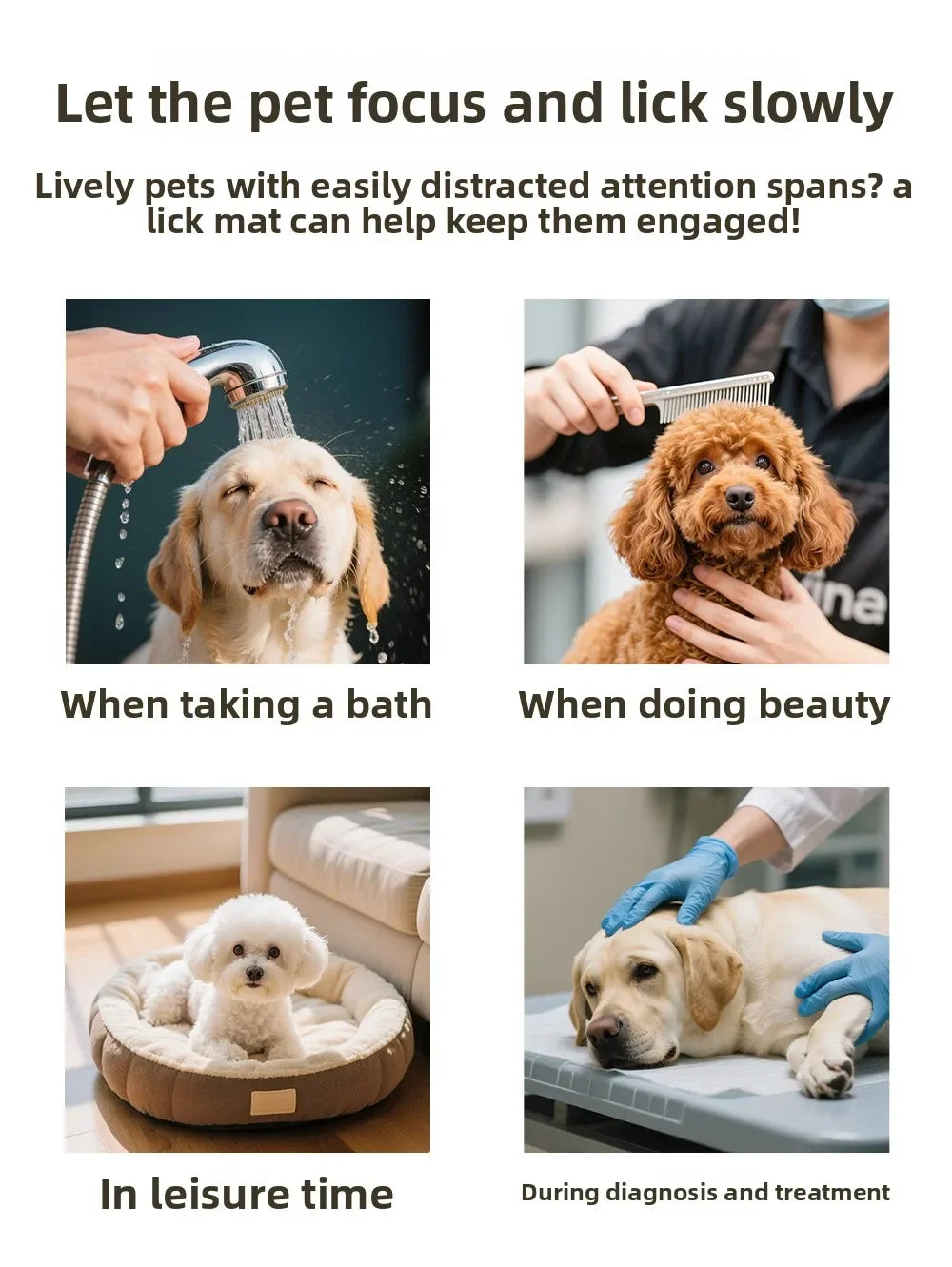 Tapis de Léchage Chien avec Ventouses – Tapis Anti-Stress & Occupation