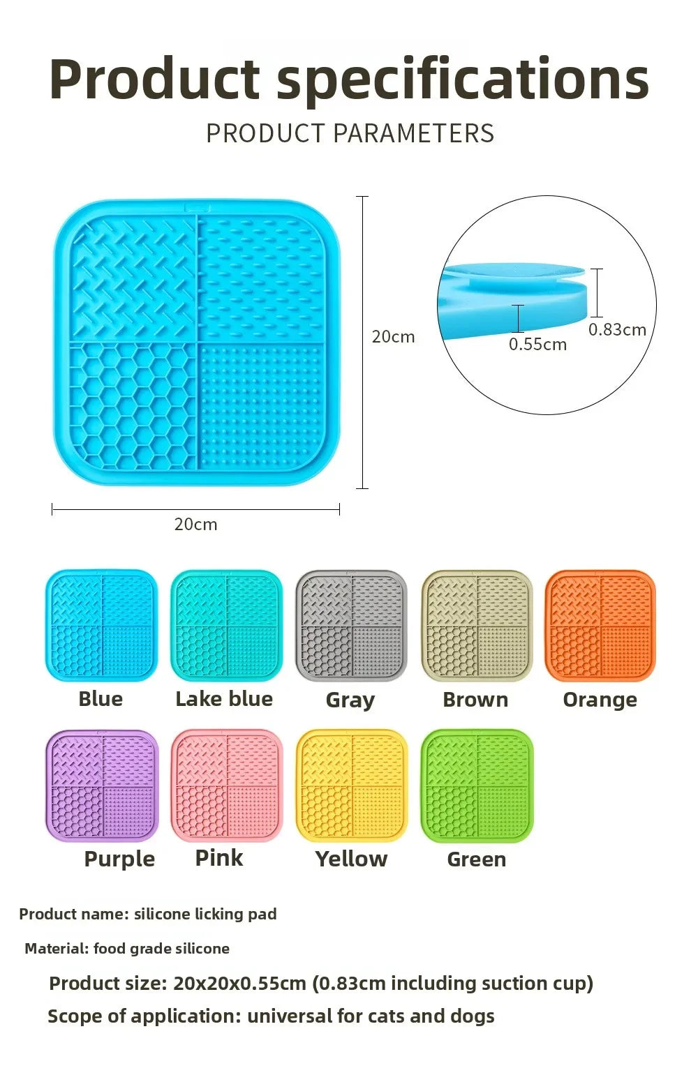 Tapis de Léchage Chien avec Ventouses – Tapis Anti-Stress & Occupation